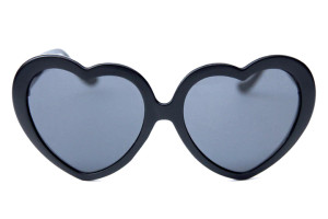 Heart Ons Goth Black Heartshaped Sunglasses 