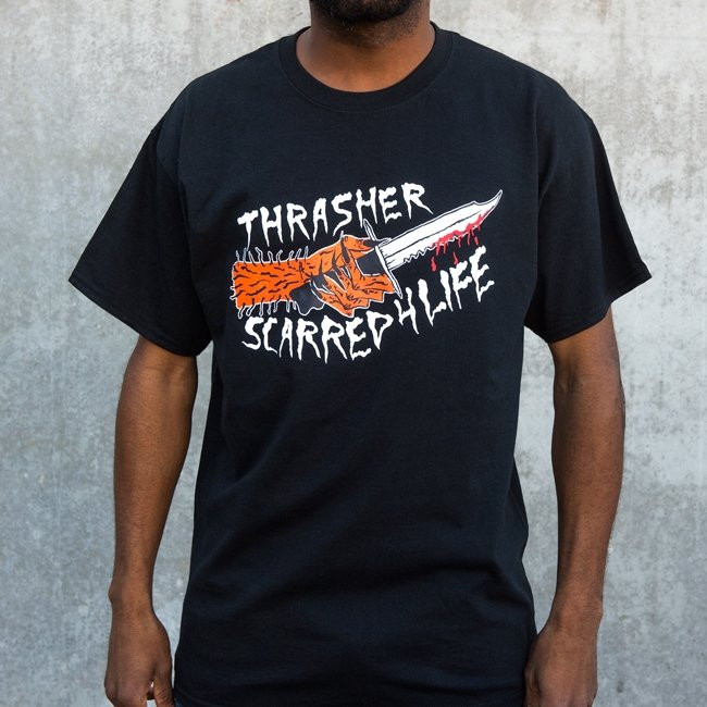 Thrasher - Scarred 4 Life by Neckface T-Shirt - Nuclear Waste