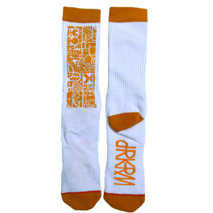 Darkroom - Hieroglyphics Orange&White Socks