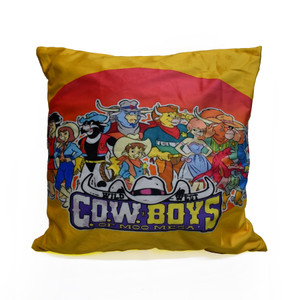 Cowboys of Moo Mesa Throw Pillow