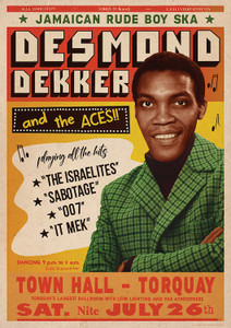 Desmond Dekker - Jamaican Rude Boy  24x36" Poster