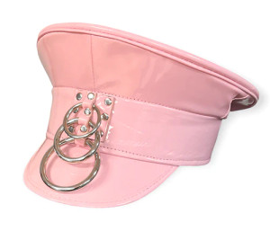 3 Ring Pink Patent Leather Captain Hat