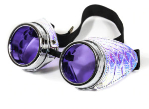 Rainbow Mermaid Goggles with Purple Lenses