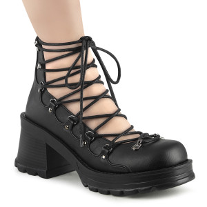 Lace-Up Ankle High Vegan Platform Shoes - BRATTY-32