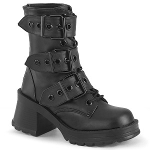 Triple Eyeletted Buckle Straps Platform Boots - BRATTY-118