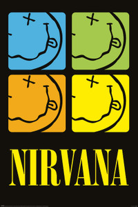 Nirvana - Smiley Squares 24x36" Poster