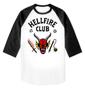 Stranger Things - Hellfire Club Raglan 3/4 Sleeve T-Shirt