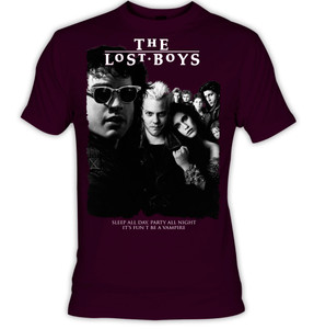 The Lost Boys - Sleep All Day Burgundy T-Shirt