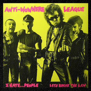 Anti-Nowhere League - I Hate People 4x4" Color Patch