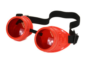 Red Goggles with Red Lens and Adjustable Strap