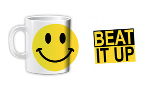 Beat It Up Happy Face Coffee Mug