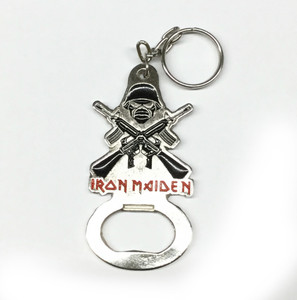 Iron Maiden Eddie with Guns Metal Keyring