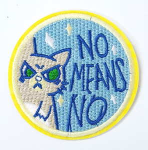 No Means No 2.75" Embroidered Patch