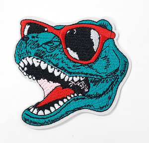T-Rex with Sunglasses 3x3" Embroidered Patch