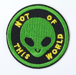 Alien Not of This World 2" Embroidered Patch
