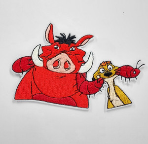 Lion King - Timon & Pumba 4x2.5" Embroidered Patch