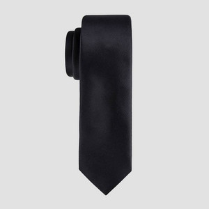 Black Satin Skinny Neck Tie