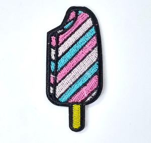 Stripped Ice Lolly 1x2.25" Embroidered Patch