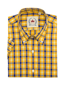 Yellow and Blue Checkered Shirt