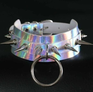 Silver Choker with Spikes and "O" Ring