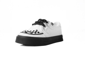White 2-Ring Creeper Toddler Sneakers