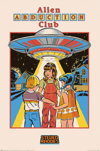 Alien Abduction Club Steven Rhodes 24x36" Poster