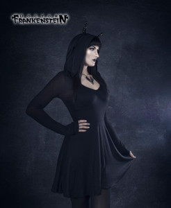 Black Spell Hooded Dress