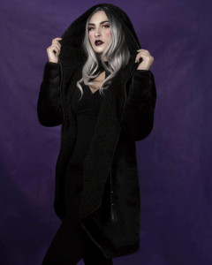 "Velvet Witch" Black Women's Witch Coat