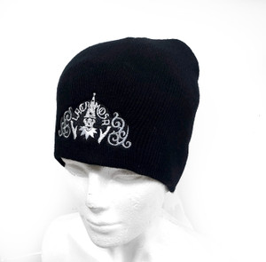 Korn - White Logo Embroidered Knit Beanie - Nuclear Waste