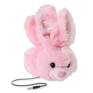 ANIMALZ By ReTrak Tangle-Free Retractable Headphones Bunny