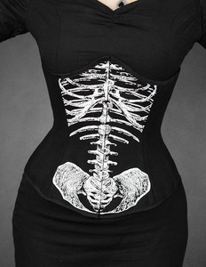 Skeleton Underbust Gothic Corset