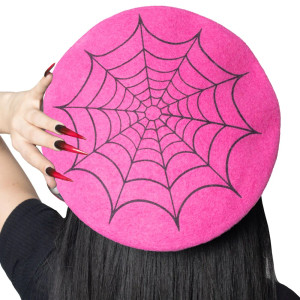 Web Pink Beret Hat