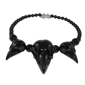 Crow Skull Collection Necklace Black