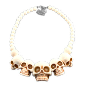 Skull Collection Necklace White