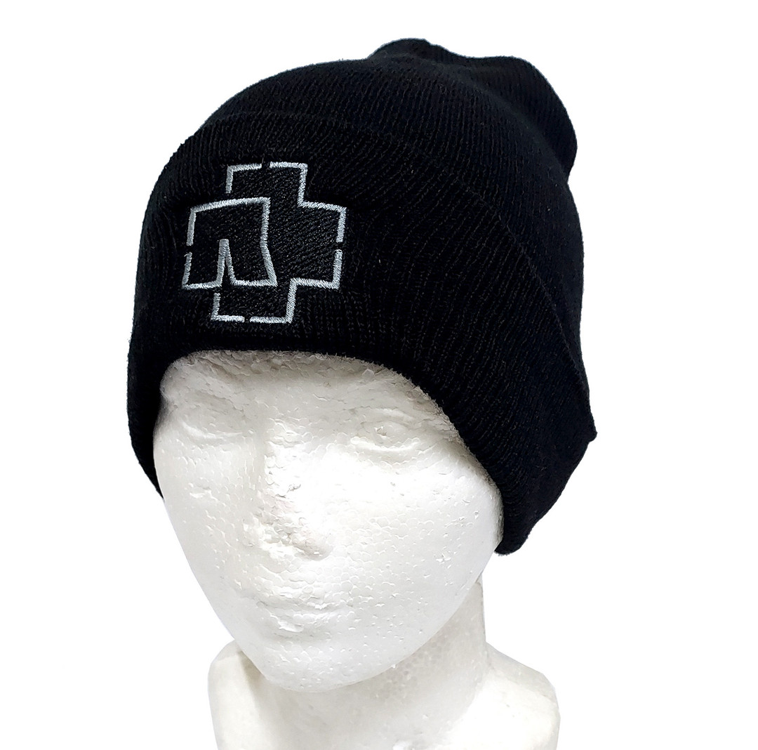 German Band - Cross Embroidered Knit Beanie - Nuclear Waste