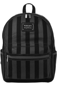 Earn Your Stripes Black Denim Backpack