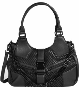 Pulse Black Faux Leather Handbag