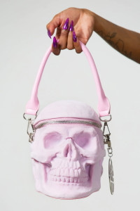 Grave Digger Skull Handbag in Pastel Pink