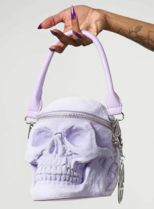 Grave Digger Skull Handbag in Lilac