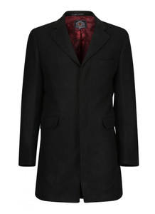 Black Velvet Collar Chesterfield Coat