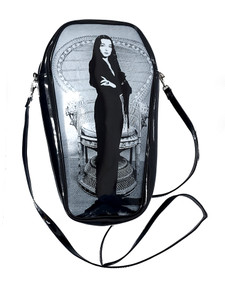 The Addams Family - Morticia Addams (Carolyn Jones) Black Patent Coffin Bag