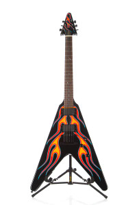 James Hetfield Metallica Hr Flames V Mini Guitar