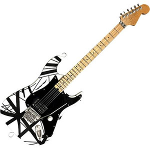 Eddie Van Halen Miniature Black & White Guitar