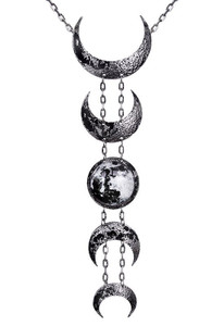 Crescent Moon Lunar Silver Necklace