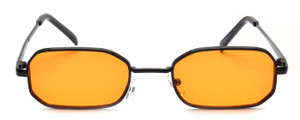 Rough Edges Shorter Lens Colorful Sunglasses - Yellow