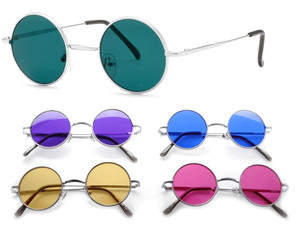 Seraph Metal Round Green Lens Sunglasses