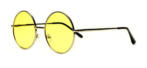 Yellow John Lennon Metal Round Color Sunglasses
