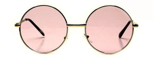 John Lennon Metal Round Color Sunglasses - Pink