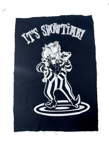 Beetlejuice It's Showtime! B&W Backpatch Test