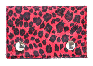 Leopard Print Wallet - Red